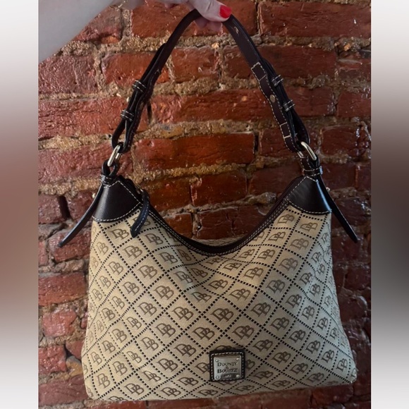 Dooney & Bourke monogram fabric shoulder bag - Picture 1 of 5